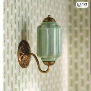 New Eloise Brass Wall Sconce – Elegant Milk Glass Vintage Lighting